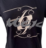 Mojo After Dark Women's Mojo Logo Graphic Black Short Sleeve Shirt Size Large