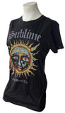 Tultex Women's Sublime Sun Long Beach CA Graphic Black Shirt Size Large
