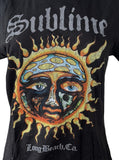 Tultex Women's Sublime Sun Long Beach CA Graphic Black Shirt Size Large