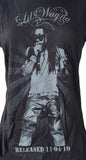 Tultex Women's Lil Wayne Released 11-04-10 Black Short Sleeve Shirt Size Large