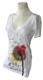 Next Level Women's Kings Of Leon Dandelion Graphic White Shirt Size Large