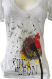 Next Level Women's Kings Of Leon Dandelion Graphic White Shirt Size Large