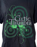 Anvil Women's Celtic Thunder Clover Graphic Black Short Sleeve Shirt Size Large