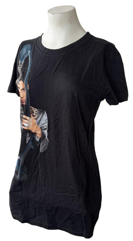 Tultex Women's Prince Welcome 2 America Tour Black Short Sleeve Shirt Size Large