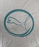 Puma Women's Big Cat Logo White Short Sleeve Shirt Size Large