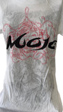 Mojo After Dark Women's Mojo Skull Graphic White Short Sleeve Shirt Size Large