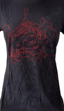 Mojo After Dark Women's Mojo Skull Graphic Black Short Sleeve Shirt Size Large