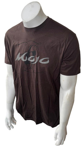 Mojo After Dark Men's Mojo Logo Graphic Brown Short Sleeve Shirt Size Large