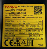 Fanuc BiS1/6000-B AC Servo Motor 172V 6000 RPM 500 Hz 1.2 Nm A06B-2017-B203