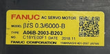 Fanuc BiS0.3/6000-B AC Servo Motor 157V 6000 RPM 500 Hz 0.32 Nm A06B-2003-B203