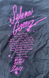 Anvil Men's Selena Gomez We Own The Night 2011 Black Short Sleeve Shirt Size S