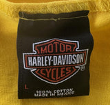 Harley Davidson Men's American Eagle Silhouette Yellow Tank Top Size Large
