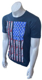 Continental Men's Cheech & Chong American Flag Graphic Navy Shirt Size Small