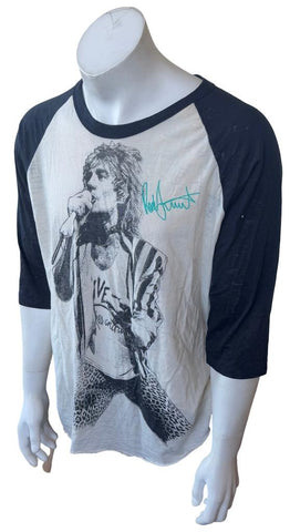 Alternative Men's Rod Stewart Singing Graphic 3/4 Sleeve Shirt Size Large