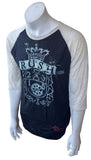 Rush Men's Rush 2010 Tour Graphic Black And White 3/4 Sleeve Shirt Size Large