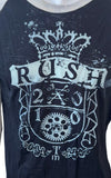 Rush Men's Rush 2010 Tour Graphic Black And White 3/4 Sleeve Shirt Size Large