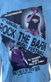Anvil Men's 8th Rock The Barn Music Festival Blue Short Sleeve Shirt Size Large