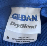 Gildan Men's La Nova Pizzeria Italia Graphic Blue Short Sleeve Shirt Size Medium