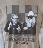 Anvil Men's Elton John Leon Russel The Union Beige Short Sleeve Shirt Size Large