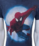 Alternative Men's Spider-Man Turn Off The Dark Graphic Navy Shirt Size Small