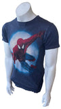 Alternative Men's Spider-Man Turn Off The Dark Graphic Navy Shirt Size Small