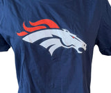 Nike Women's Denver Broncos Logo Navy Slim Fit Short Sleeve Shirt Size Large