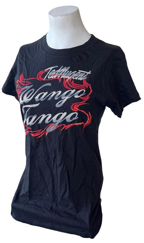 Tultex Women's Ted Nugent Wango Tango Black Short Sleeve Shirt Size Large