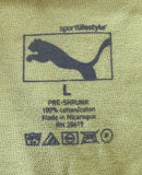 Puma Women's Love Equals Soccer Brazil Yellow Short Sleeve Shirt Size Large