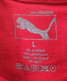 Puma Women's Love Equals Soccer Spain Red Short Sleeve Shirt Size Large
