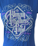 Bay Island Women's Allman Brothers Band Road Goes On Forever Blue Shirt Size M