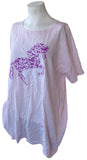 Anvil Women's Horse Silhouette Graphic Pink Short Sleeve Shirt Size 2X-Large