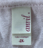 Anvil Women's Horse Silhouette Graphic Pink Short Sleeve Shirt Size 2X-Large