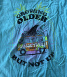 Woman To Blame Women's Margaritaville Las Vegas Blue Short Sleeve Shirt Size L