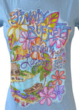 Bay Island Women's Jimmy Buffet Lounging At The Lagoon Tour 2012 Blue Shirt S