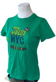 Anvil Women's Puma Run NYC 2010 Graphic Green Short Sleeve Shirt Size Medium