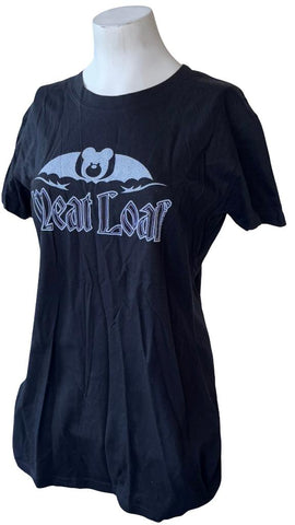 Tultex Women's Meat Loaf Hang Cool Tour 2010 Black Short Sleeve Shirt Size XL