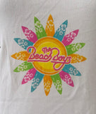 LAT Women's The Beach Boys Sun Graphic White Tank Top Size Small