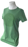 Bella Women's Sting Labyrinth Graphic Green Short Sleeve Shirt Size Medium