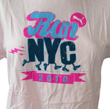 Puma Women's Run NYC 2010 Graphic Pink Short Sleeve Shirt Size Large