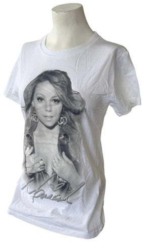 Tultex Women's Mariah Carey The Angels Advocate Tour White Shirt Size Large