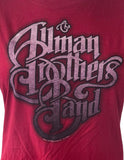 Next Level Women's The Allman Brothers Band Graphic Maroon Shirt Size Large