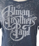 Kavio Women's The Allman Brothers Band Graphic Navy Short Sleeve Shirt Size L