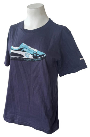 Puma Women's Columbia University Shoe Navy Short Sleeve Shirt Size Large