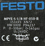 Festo MPYE-5-1/8-HF-010-B Proportional Directional Control Valve G1/8 151693