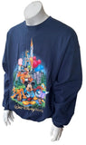 Men's Walt Disney World Mickey Mouse & Friends Navy Pullover Sweatshirt Size XL