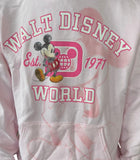 Disney Men's Walt Disney World Est.1971 Mickey Mouse Pink Hoodie Size Large