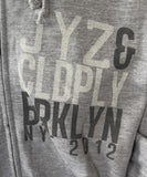 Independent Men's Jay-Z & Coldplay Brooklyn NY 2012 Gray Zip-Up Hoodie Size L
