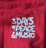 Jon Lauren Men's Woodstock Music & Art Fair White Lake NY Red Hoodie Size Large