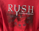 Gildan Men's Rush Clockwork Angels Graphic Red Hoodie Size Large