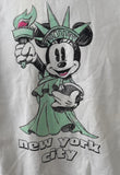 Hanes Men's Disney Minnie Mouse New York City White Pullover Sweatshirt Size L
